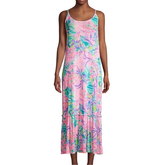 Lilly Pulitzer Dresses & Skirts - Lilly Pulitzer Pink Floral Maxi Dress